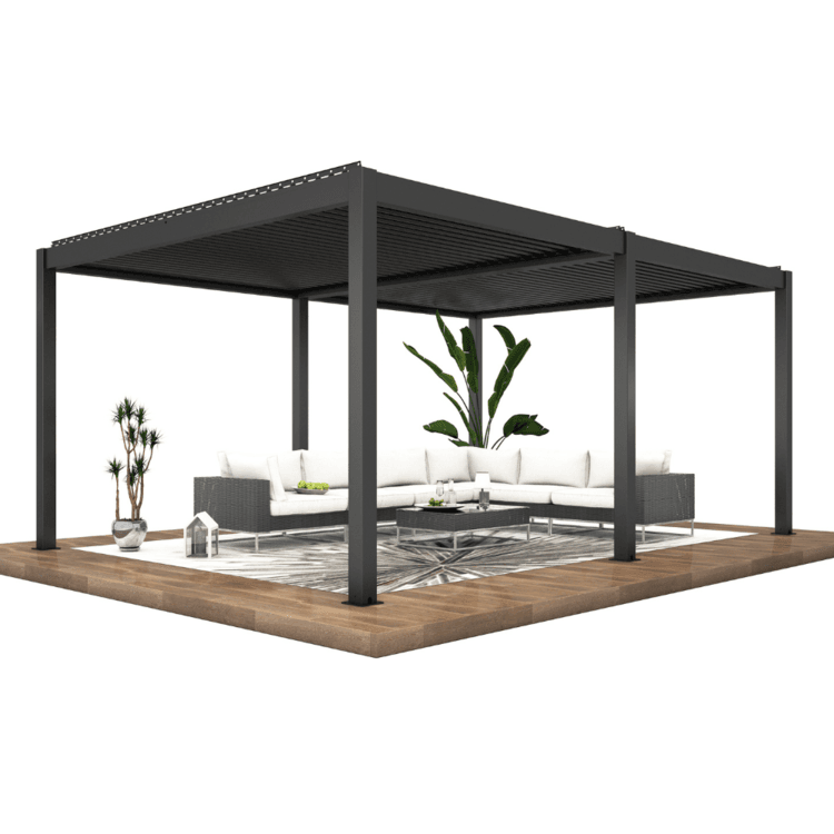 6x4m pergola MP Standard samostoječa ANTRACIT RAL7016
