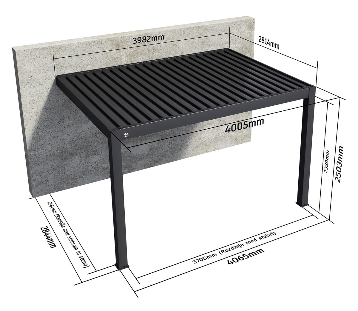 mp-pergola-bioklimatska-pergola-3x4-zidna MP pergola stenska bioklimatska pergola 3x4m